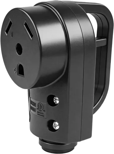 Vista 9 de Enchufe macho de repuesto para autocaravana 30A, TT-30P para cable Negro