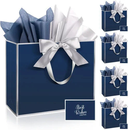 Vista 36 de Ethhqu Bolsas de regalo grandes con asas