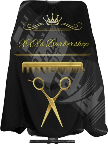 Vista 24 de Capa de peluquero personalizada, Capa de salón para corte de pelo personalizada para hombres