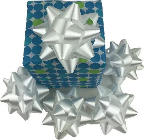 Vista 13 de MMvolesy Regalos de confeti de Navidad, cajas de estrellas, lazos de estrellas, esplendoreta, Navidad, día de San Valentín, lazos autoadhesivos
