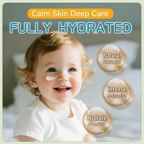 Vista 4 de PEGO Crema facial hidratante para bebés, con manteca de karité, manzanilla, crema diaria para bebés, loción corporal, hidrata la piel sensible