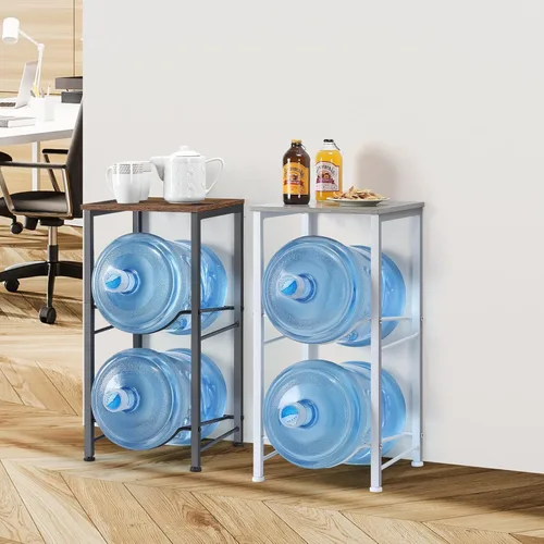 Vista 6 de LIANTRAL Organizador de Botellas de Agua de 5 Galones con Estante de Almacenamiento, Soporte para Jarra de Agua, Estante para Jarra de Agua, Soporte