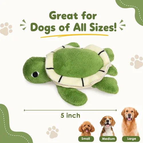 Vista 3 de Hollypet Juguete chirriante para perro, juguetes interactivos de felpa para perros pequeños y medianos y masticadores no agresivos, juguetes