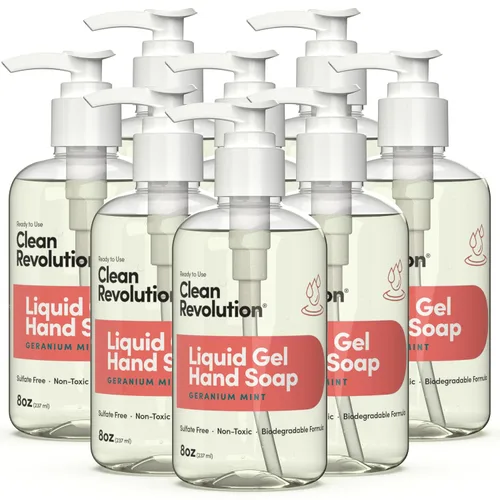 Vista 27 de Clean Revolution Jabón de manos en gel líquido, líquido sedoso rico, espuma rápida, enjuague rápido, contiene aceites esenciales reales