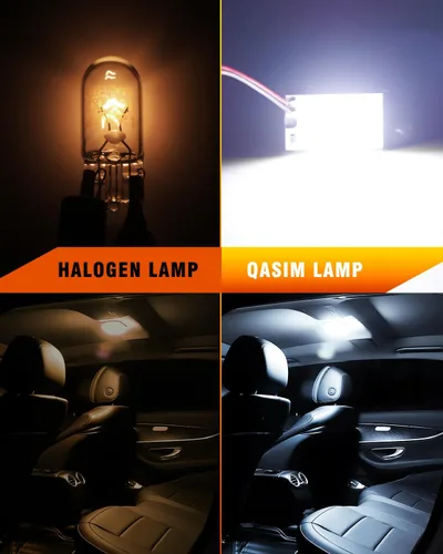 Vista 6 de Qasim COB Chipset 18-SMD LED Panel Dome Light Auto Car Interior Lámpara de techo techo techo Interior Bombilla con T10 / BA9S / Festoon Adaptadores