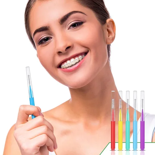 Vista 5 de Nuenen 150 piezas de cepillo interdental, herramienta de limpieza de dientes de dientes para palillos de dientes, limpiador de dientes de cabeza