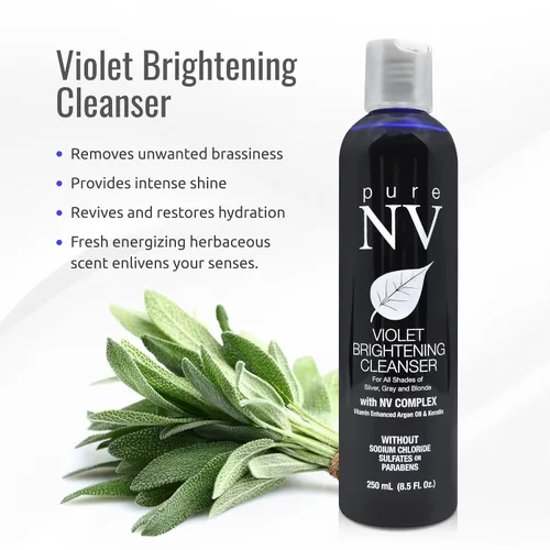 Vista 3 de Limpiador iluminador violeta ilumina y tonifica el color rubio, plateado y gris del cabello evita los tonos latones y amarillos para el cabello