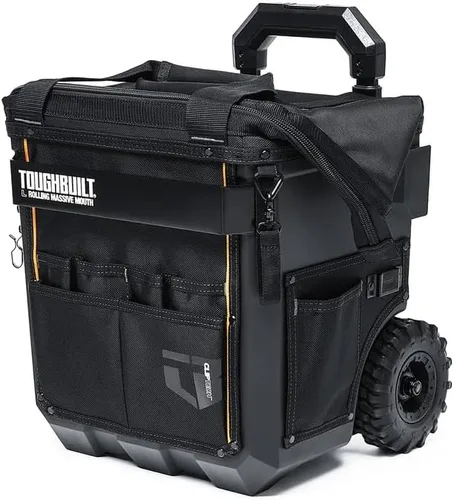 Vista 11 de ToughBuilt - Bolsa de herramientas de boca grande con ruedas, XXL, base impermeable, resistente, duradera y ruda (TB-CT-61-22)