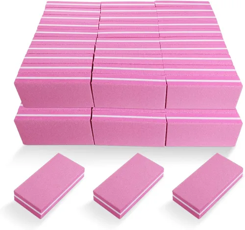Vista 11 de Juego de pulidor de uñas profesional rosa, 30 piezas, uñas acrílicas y naturales, bloques de tampón de grano 100/180