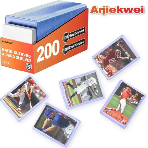 Vista 5 de Arjiekwei - 400 fundas para tarjetas de plástico duro, 3 x 4 pulgadas, 35PT