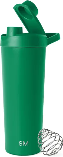 Vista 13 de Simple Modern - Botella agitadora de acero inoxidable con bola de 24 onzas Taza metálica aislada para mezclas de proteínas, batidos y Negro