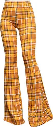 Vista 90 de ShopMyTrend - Pantalones de yoga largos con piernas anchas y acampanadas estilo palazzo, con cintura alta, para mujer