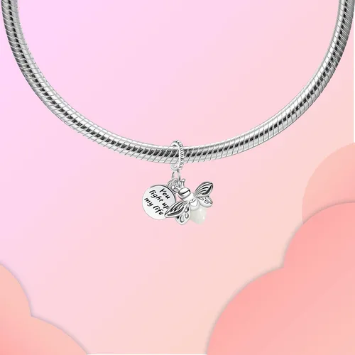 Vista 2 de LUXILLA Love You Best Friend Grandma Wife - Dije de corazón de plata de ley 925 para pulseras, collar, día de San Valentín, día de la madre, regalo