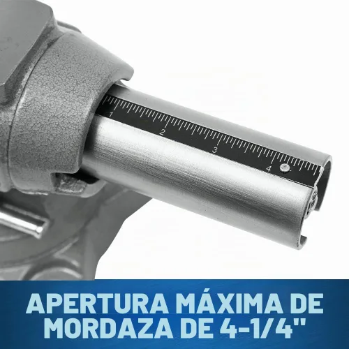 Vista 4 de Morsa de banco multiuso Wilton, 4-1/2" de ancho, 4-1/4" de apertura máxima de la mordaza, 2-1/4" de garganta (Modelo 450P)