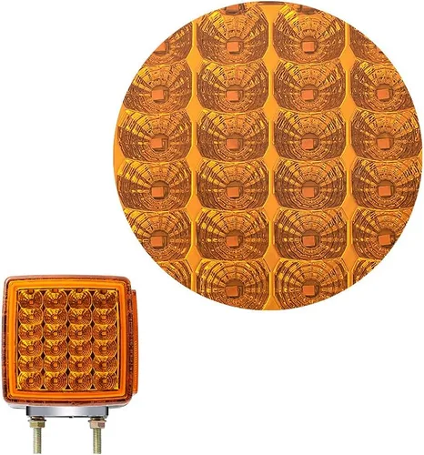 Vista 9 de Astra Depot 2 luces cuadradas de 51 LED para guardabarros de remolque, luces direccionales, doble cara, pedestal, luz de esquina, reflector, doble