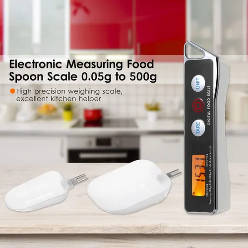 Vista 2 de Báscula de cuchara, escala digital de cuchara medidora electrónica, báscula de cuchara de cocina para el hogar, báscula de alimentos con función