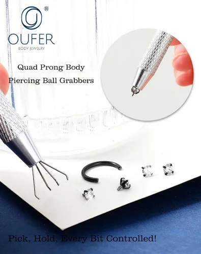 Vista 5 de OUFER Anillos de labio de herradura 16G para mujeres y hombres, acero quirúrgico 316L, 8/0.394 in, joyería de piercing de labio, rosca interna
