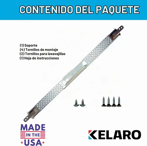 Vista 2 de Kelaro EZ Kit de soporte de montaje para lavavajillas para encimeras de granito y cuarzo W10426979
