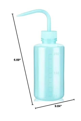 Vista 7 de Valchoose - Botella exprimible de 8.5 fl oz, botella de lavado premium LDPE, azul, 1 paquete Medical Lab Wash Container, No Leaking, Angled Spout
