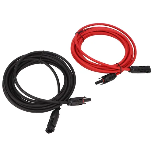 Vista 7 de Cable adaptador solar, 1 par de cable de panel solar de 12 AWG con conector adaptador solar, cable de extensión solar, cable fotovoltaico resistente