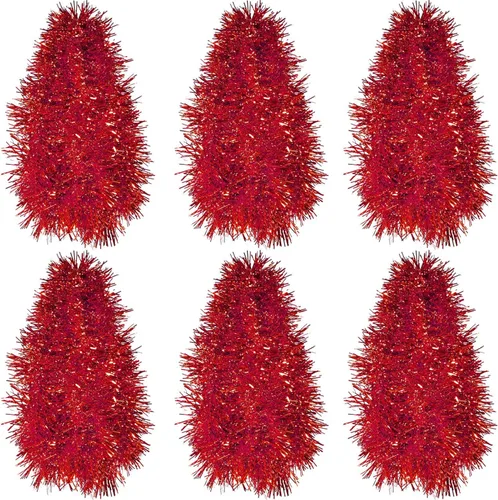 Vista 8 de Shappy Guirnalda de oropel de 90 pies, 6 rollos de guirnalda de oropel con purpurina metálica para decoración de boda, verano, Luau, fiesta