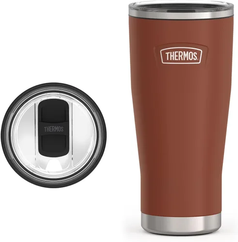 Vista 15 de THERMOS ICON SERIES, vaso de acero inoxidable con cierre deslizante, 18 onzas, carmesí