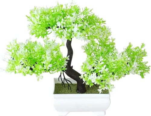 Vista 10 de Árbol Bonsái Artificial Pino Nube Planta Biónica Interior Pequeñas Plantas Falsas Decoración Jardín Zen Escritorio Casa Escritorio Oficina Baño