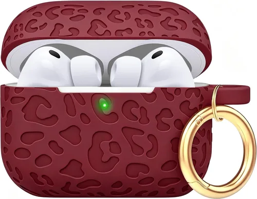 Vista 89 de Compatible con funda AirPods Pro 2019, Gawnock Funda de silicona suave y flexible para funda AirPods Pro para mujeres y niñas con llavero (Caqui)