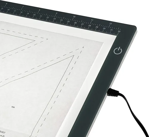 Vista 2 de Almohadilla de luz LED A4 ultrafina para trazado y dibujo, brillo regulable con función de memoria, ideal para artistas, diseñadores y artesanos