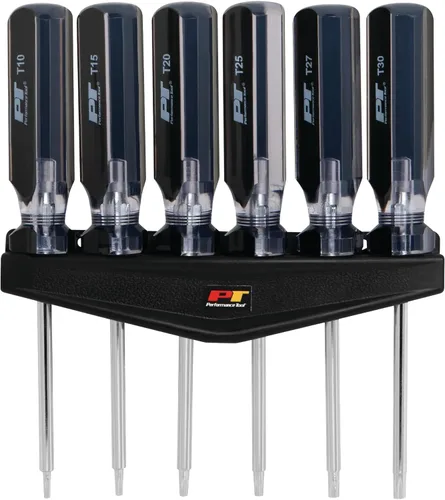 Vista 6 de Performance Tool W30980 - Juego de destornilladores antideslizantes, acero al carbono tratado térmicamente, resistente a la corrosión, asas