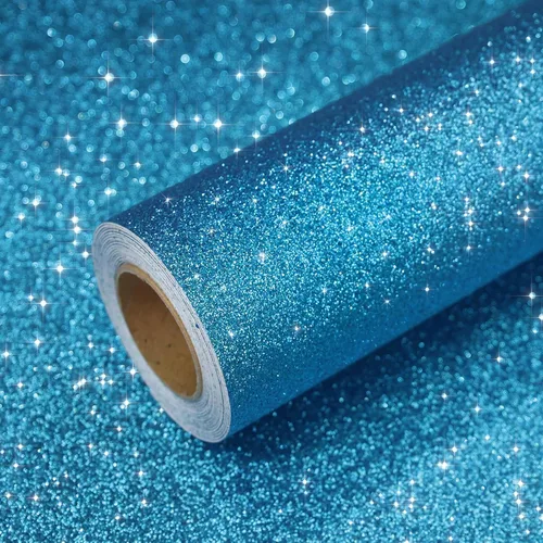 Vista 14 de VEELIKE Papel tapiz holográfico con purpurina plateada de 15.7 x 118 pulgadas, para pegar y despegar, extraíble, papel de contacto con purpurina Oro