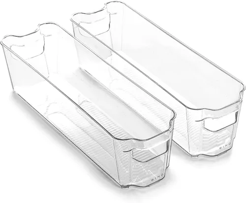Vista 9 de BINO Contenedores de almacenamiento apilables, grandes, paquete de 2 de The Stacker Collection Contenedores de almacenamiento de plástico
