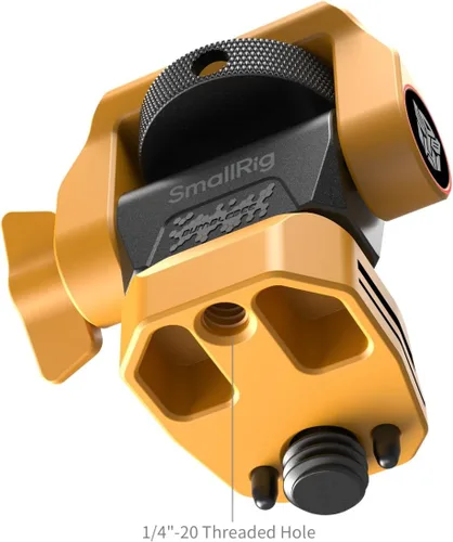 Vista 3 de SMALLRIG Soporte de monitor de cámara ajustable para estilo ARRI (edición Bumblebee), giro de 360° y soporte de inclinación de 180°, soporte
