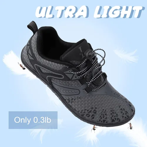 Vista 4 de L-RUN Zapatos de agua para hombre y mujer, zapatos de agua descalzos para senderismo, secado rápido, calcetines acuáticos para natación, buceo