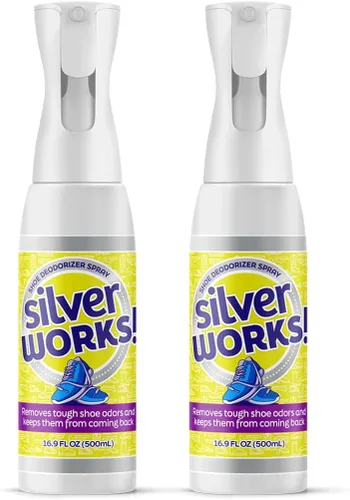 Vista 10 de SilverWorks! Spray desodorante para zapatos malolientes – Eliminación de olores de zapatos – Botas, tenis, eliminador de olores de zapatos