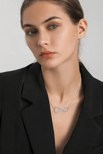 Vista 3 de UMAGICBOX Sterling Silver Infinity Name Necklace Personalized 18K Gold Plated Nameplate Custom Pendant Jewelry Gift for Women