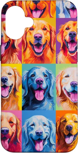 Vista 23 de Carcasa para iPhone 16 Golden Retriever Dog Owner