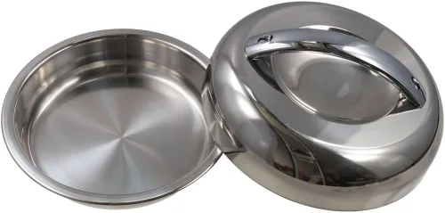 Vista 5 de Lonchera de acero inoxidable, lonchera aislada de 2 capas para alimentos calientes, lonchera portátil de 1 litro, contenedor aislado de acero