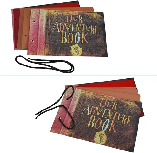 Vista 7 de Álbum de fotos de aniversario, álbum de fotos de boda de 11.6 x 7.5 pulgadas, 80 páginas, incluye 5 postales y 5 esquinas autoadhesivas multicolor