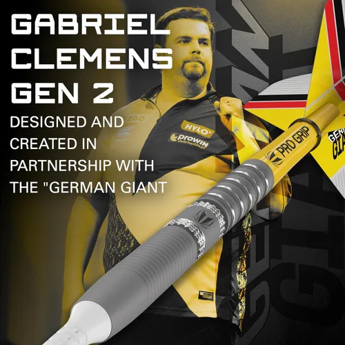 Vista 2 de Target Darts Gabriel Clemens Gen 2 19G 90% tungsteno punta suave juego de dardos