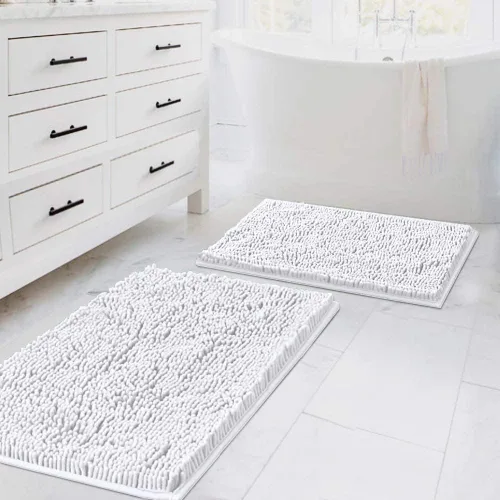 Vista 12 de H.VERSAILTEX Alfombras de Baño para Baño Antideslizantes de Felpa Chenille Extra Suaves y Absorbentes para Cuarto de Ducha Lavables a Máquina