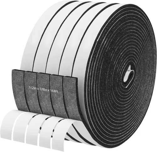 Vista 18 de Cinta aislante de espuma autoadhesiva Storystore, resistente a la intemperie de 1 x 1/8 x 16,5 pies para puertas y ventanas, sello de puerta a