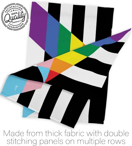 Vista 7 de Bandera LGBTQ del Mes del Orgullo Gay Trans Straight Ally Banderas Decoración del Hogar Regalos Pequeña Bandera Arco Iris Interior Banner 4 de Julio