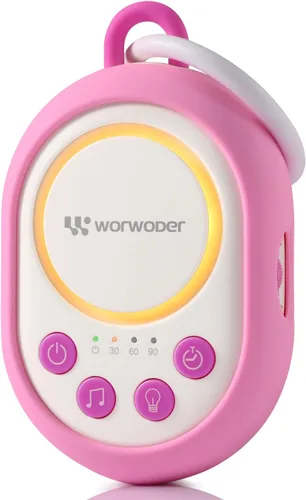 Vista 8 de Mom's Choice Awards 2026 Máquina de sonido de ruido blanco para bebé con luz nocturna, 20 sonidos relajantes, 22 horas de duración de la batería