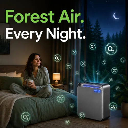 Vista 3 de BURTRAN Purificador de aire HEPA para habitación grande en el hogar de hasta 1,360 pies cuadrados, Nano-Oxy™ HEPA14, con pantalla de calidad
