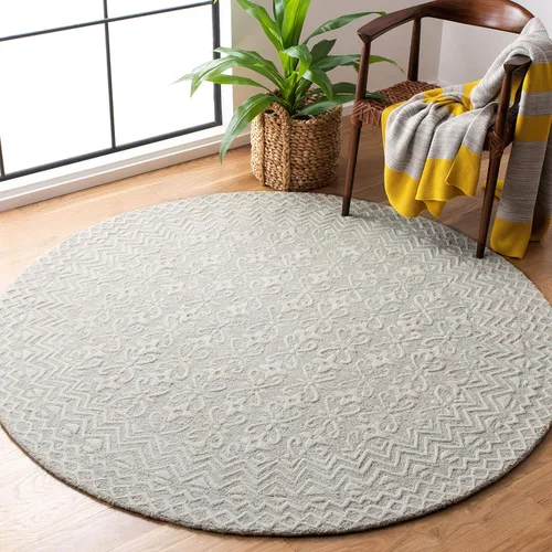 Vista 10 de Safavieh Blossom Collection - Alfombra decorativa, 2 x 3 pies, azul y marfil, lana hecha a mano, ideal para zonas de alto tráfico en entrada, sala