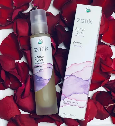 Vista 4 de Zatik Naturals - Tónico de paz con jazmín y lavanda, USDA orgánico, para todas las pieles, refrescante, reconfortante, relajante y calmante