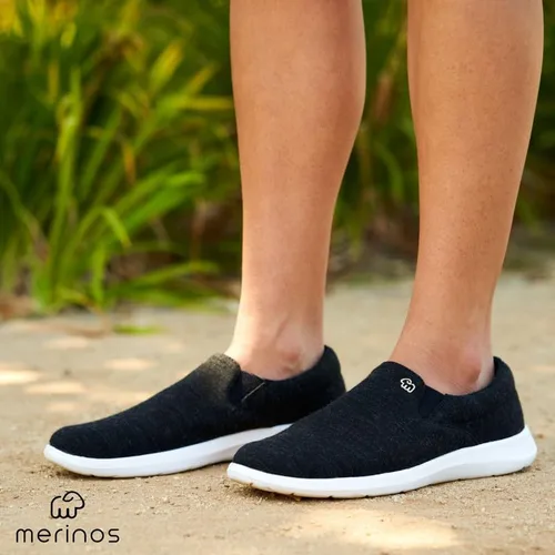 Vista 3 de Merinos Zapatos deportivos de moda para mujer, zapatos casuales sin cordones, hechos con lana australiana, zapatos de tenis ligeros y duraderos