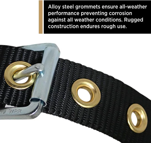 Vista 5 de AFP Tongue Buckle Body Harness, Heavy-Duty Tool Safety Belt, Construction Fall-Protection (OSHA/ANSI)