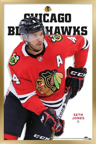 Vista 15 de Trends International NHL Chicago Blackhawks - Póster de pared de la serie 23 de Seth Jones, 22.4 pulgadas de largo x 14.7 pulgadas, versión
